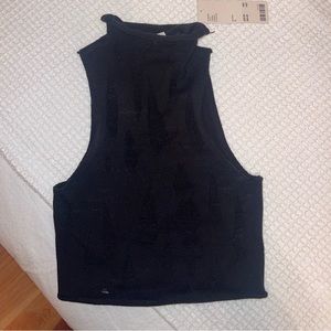 Urban Outfitters Cut Out High Neck Crop Top